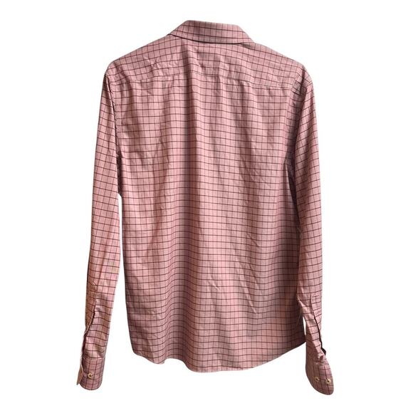 Untuckit Men's Pink Check Cotton Button Up Medium - Picture 6 of 8